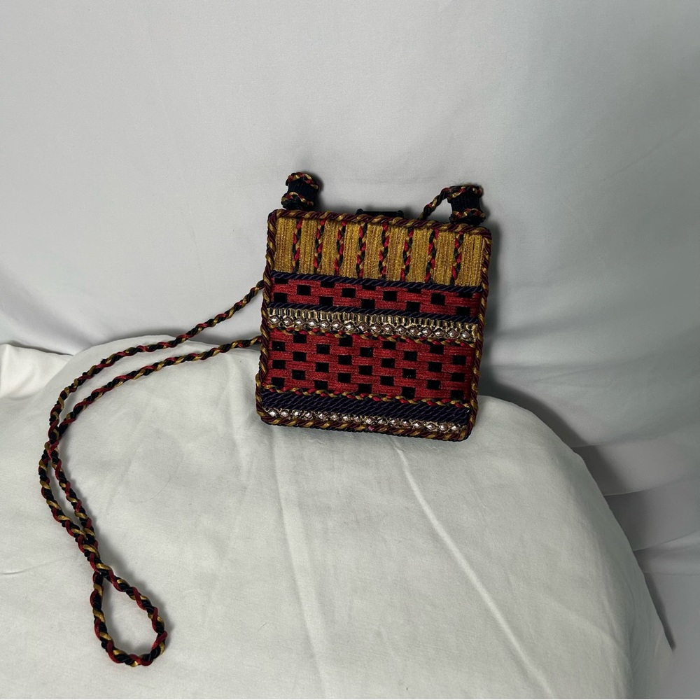 Colorful Woven Crossbody Bag
